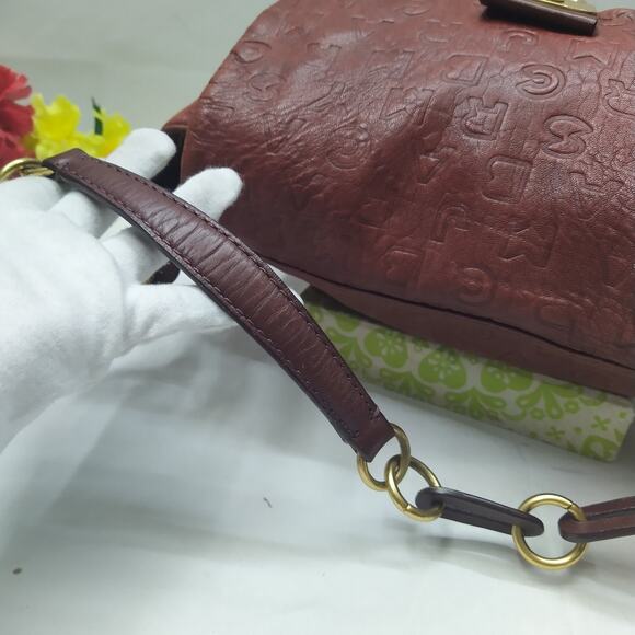 Marc By Marc Jacobs Brown Leather Push Lock Flap Closure Chain Strap Hobo Bag - Picture 7 of 16